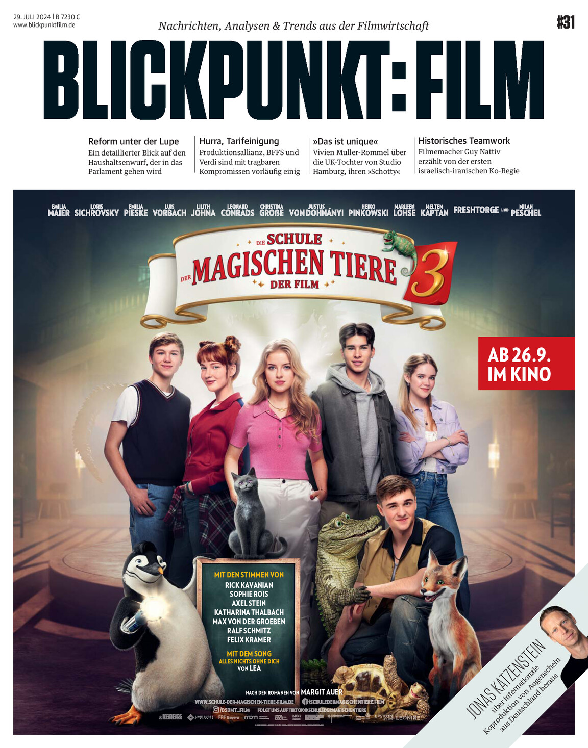 BLICKPUNKT: FILM magazine side cover Issue 31 29 July 2024