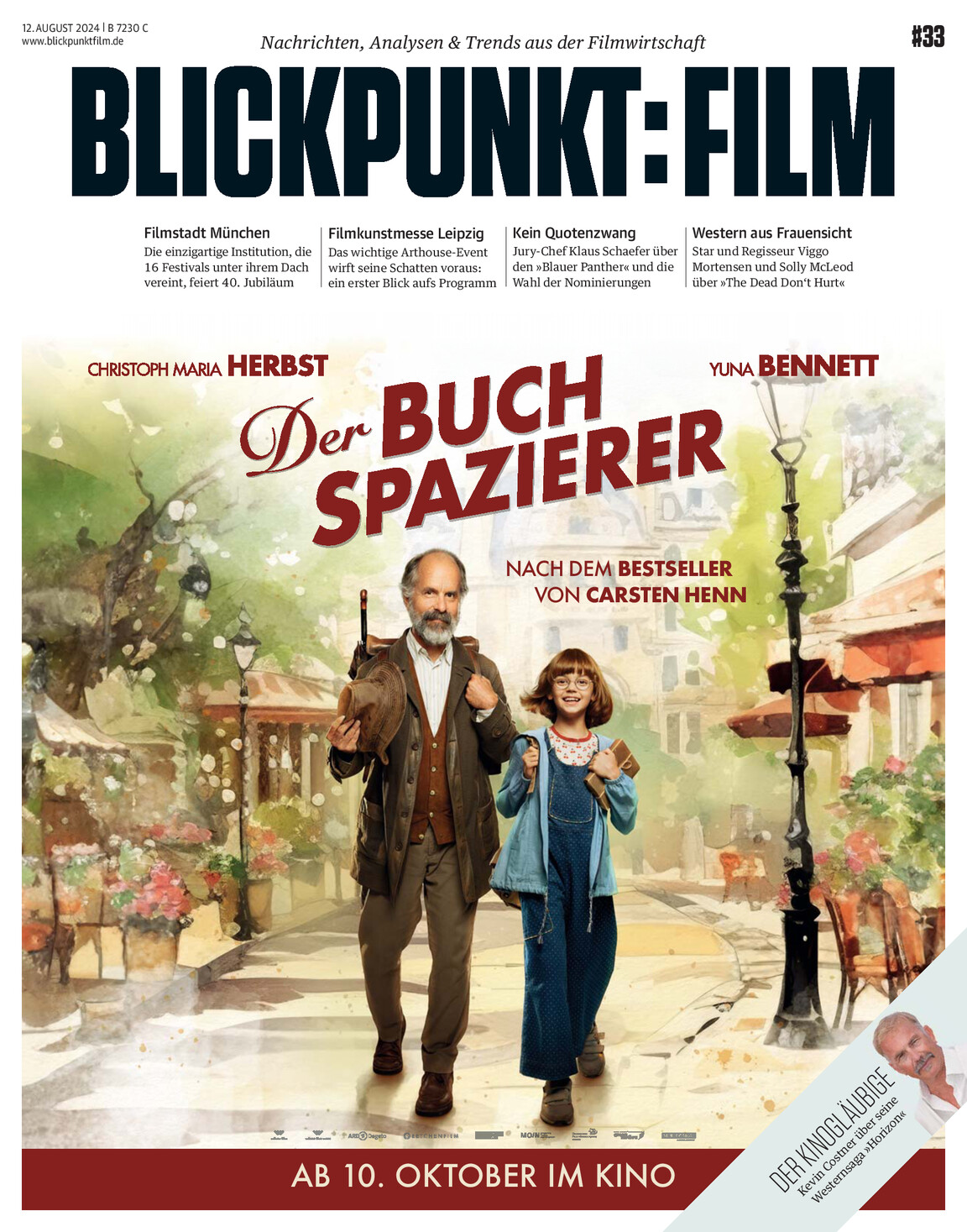 BLICKPUNKT: FILM magazine side cover Issue 33 12 August 2024