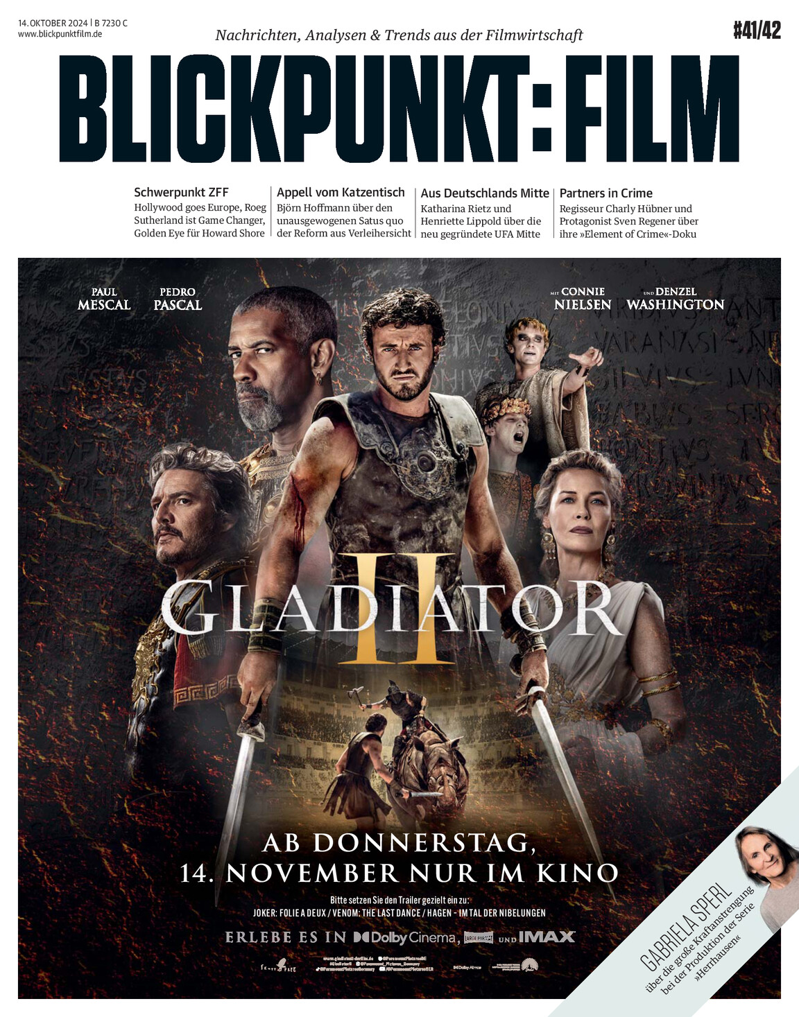 BLICKPUNKT: FILM magazine side cover Issue 41-2 14 October 2024