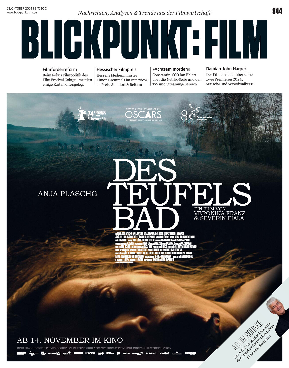 BLICKPUNKT: FILM magazine side cover Issue 44 28 October 2024