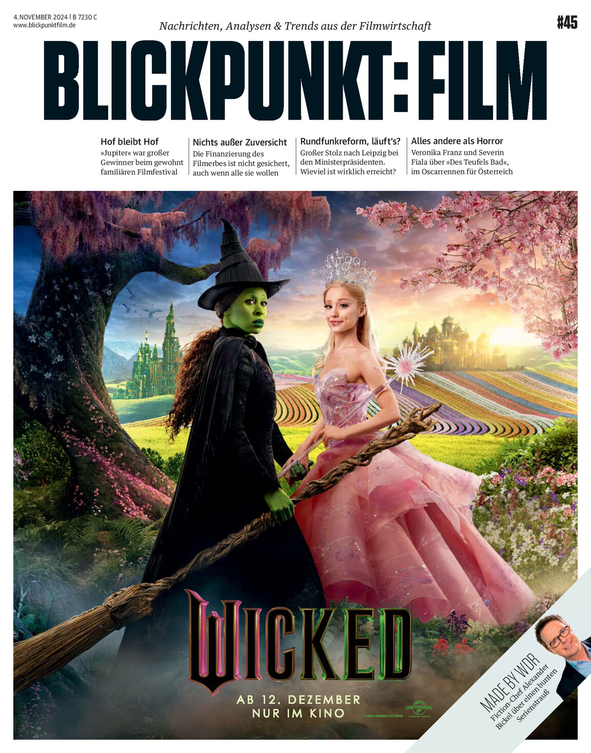 BLICKPUNKT: FILM magazine side cover Issue 45 4 November 2024