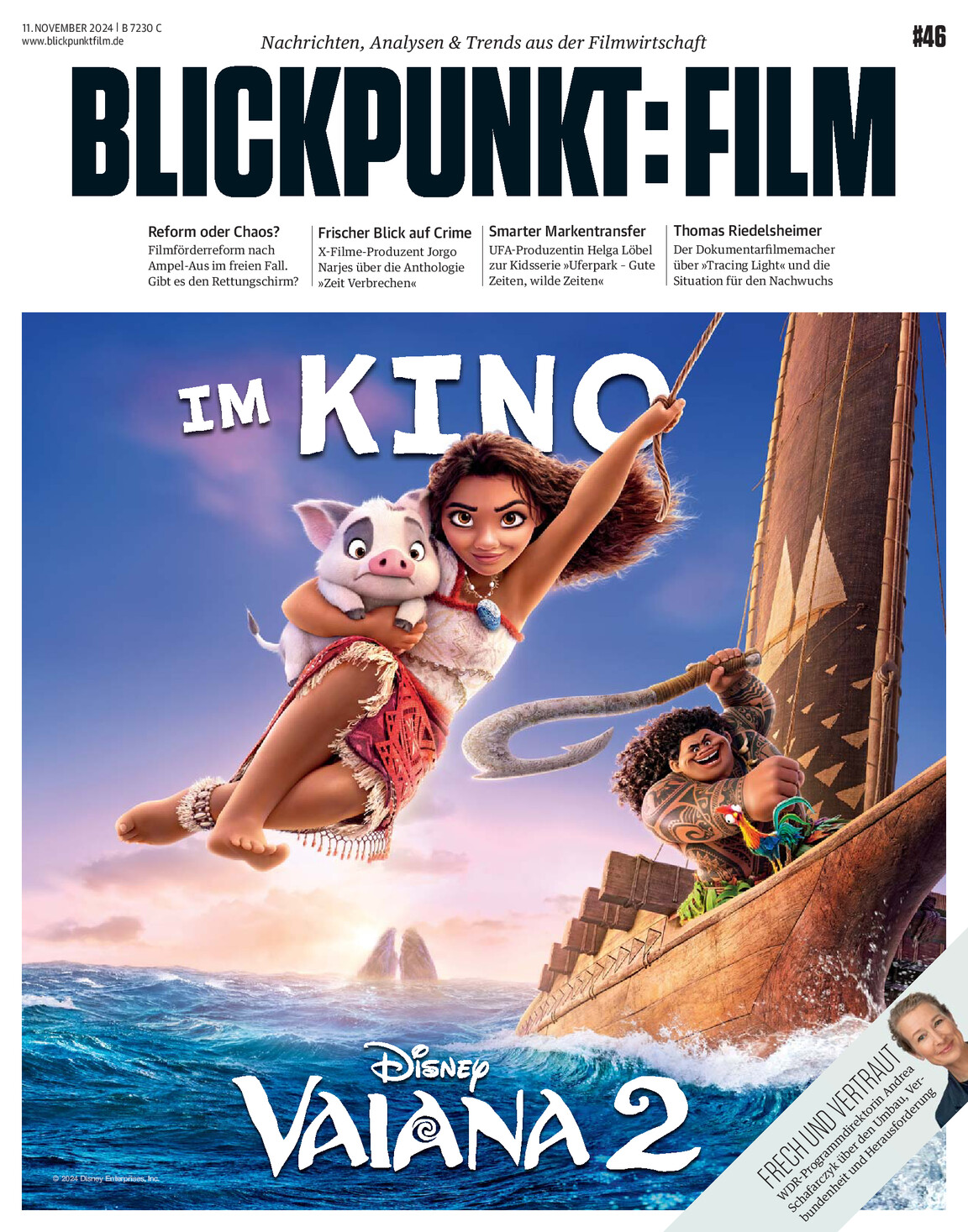 BLICKPUNKT: FILM magazine side cover Issue 46 11 November 2024