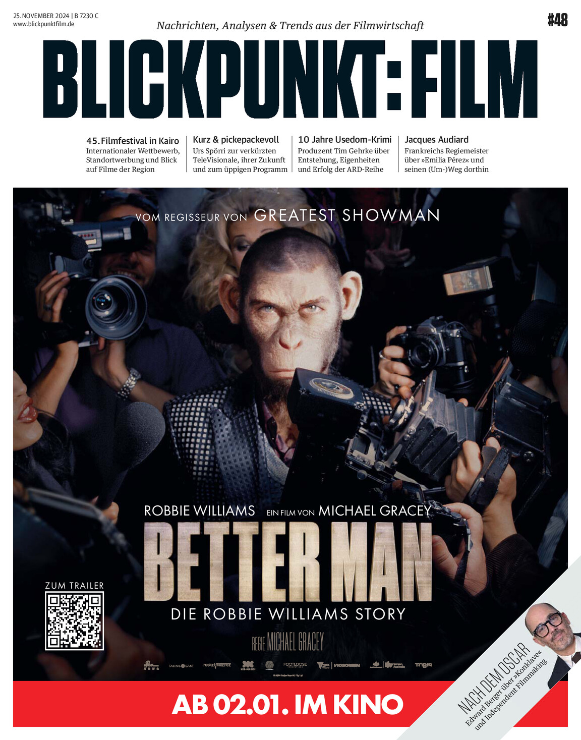 BLICKPUNKT: FILM magazine side cover Issue 48 25 November 2024