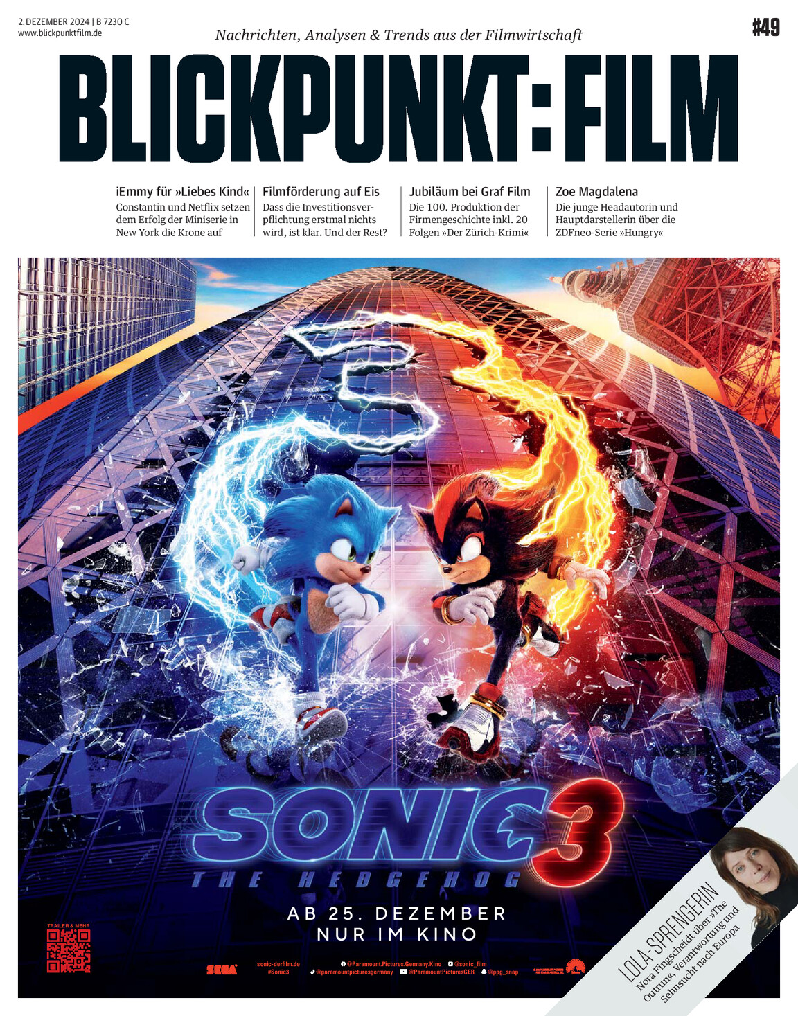 BLICKPUNKT: FILM magazine side cover Issue 49 2 December 2024