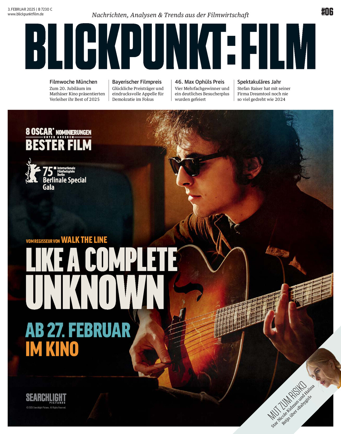 BLICKPUNKT: FILM magazine side cover Issue 6 3 February 2025