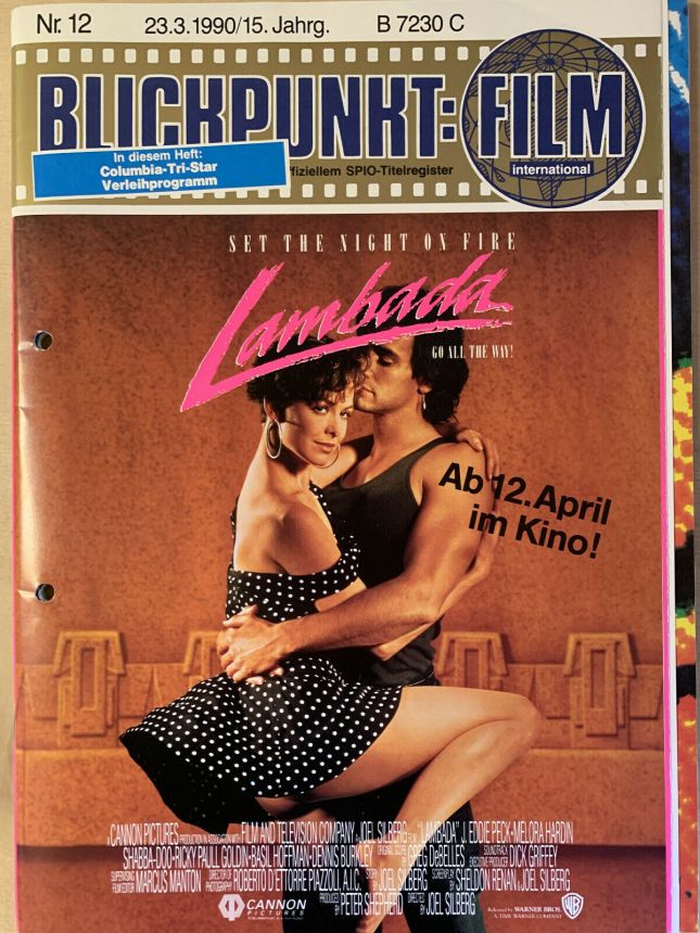 BLICKPUNKT: FILM magazine side cover Issue 12   1990