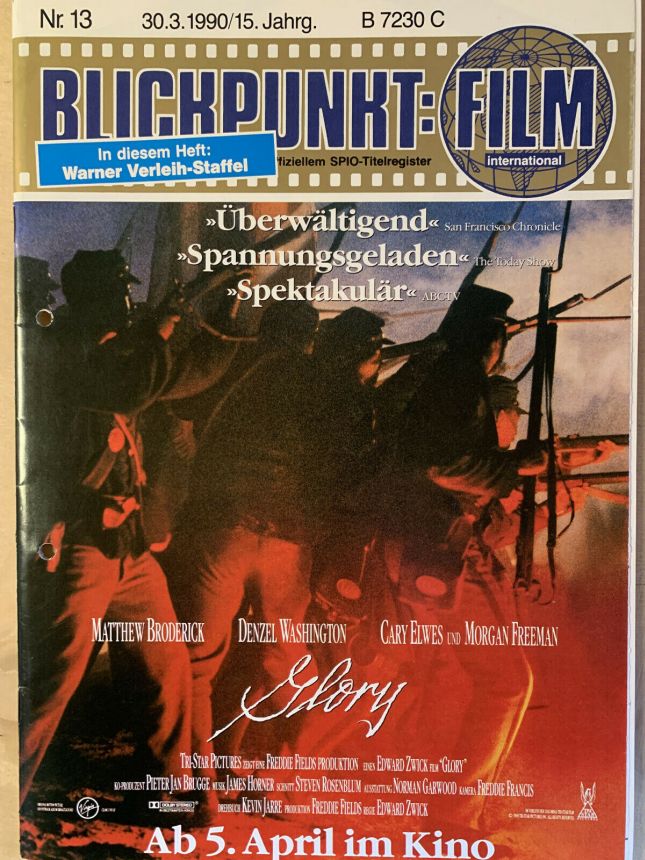 BLICKPUNKT: FILM magazine side cover Issue 13   1990