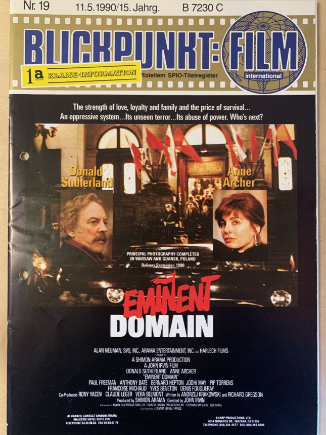 BLICKPUNKT: FILM magazine side cover Issue 19   1990