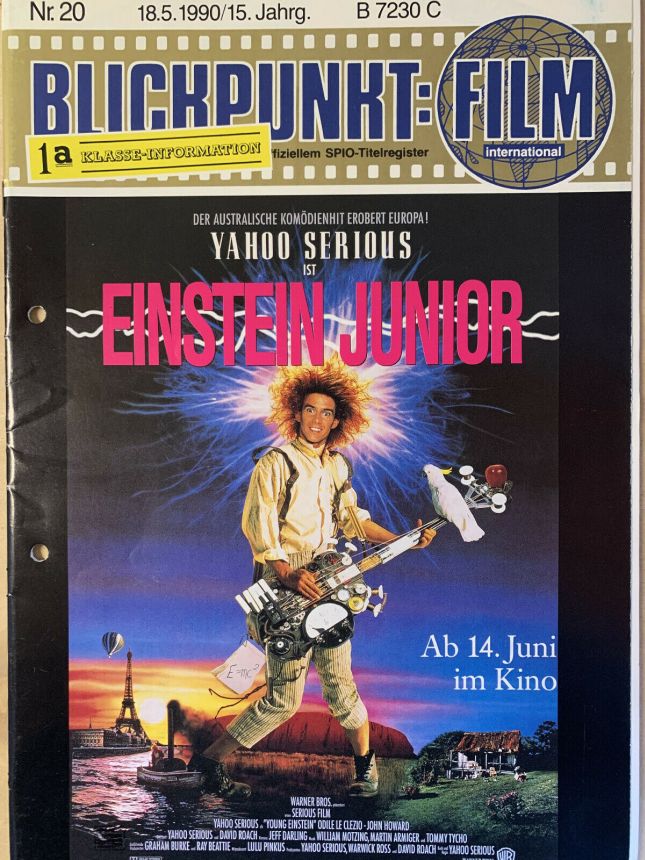 BLICKPUNKT: FILM magazine side cover Issue 20   1990