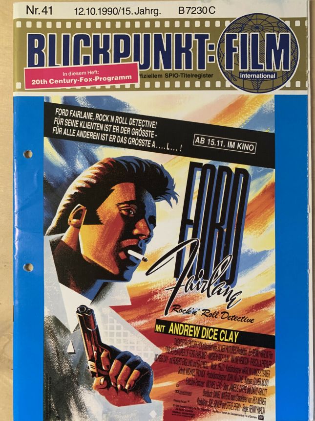 BLICKPUNKT: FILM magazine side cover Issue 41   1990
