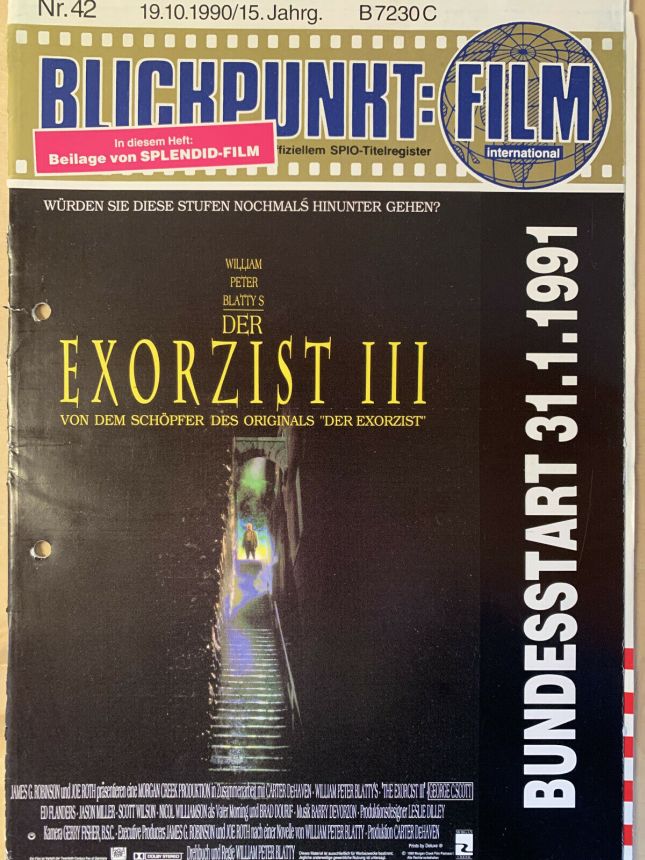 BLICKPUNKT: FILM magazine side cover Issue 42   1990