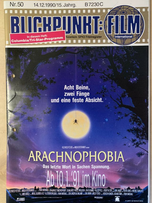 BLICKPUNKT: FILM magazine side cover Issue 50   1990