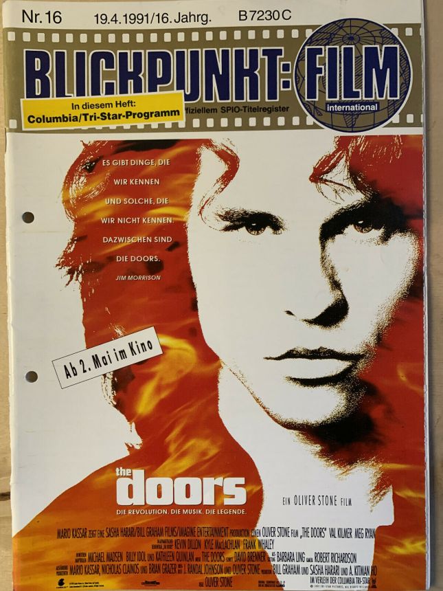 BLICKPUNKT: FILM magazine side cover Issue 16   1991