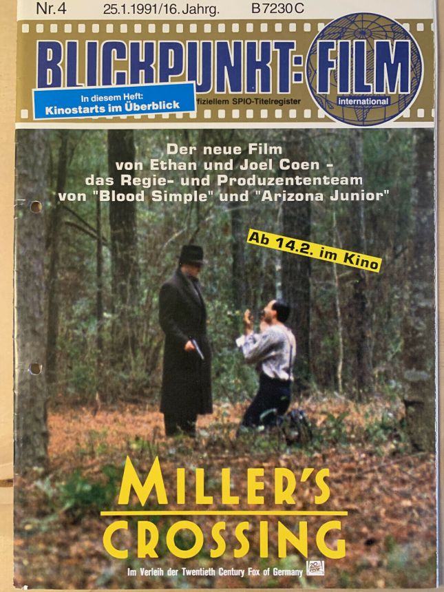 BLICKPUNKT: FILM magazine side cover Issue 4   1991