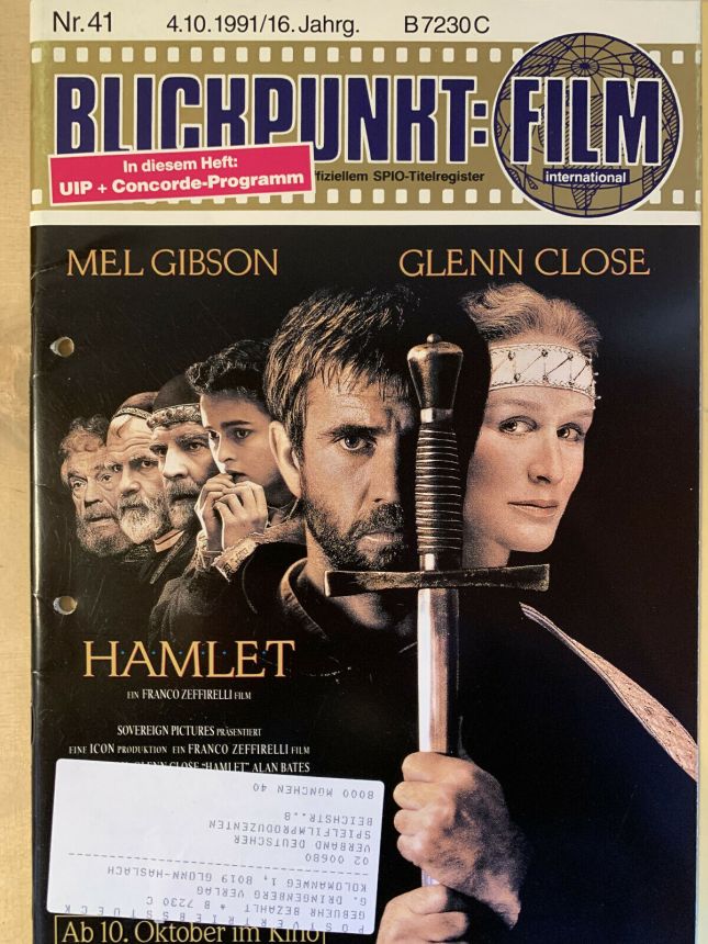 BLICKPUNKT: FILM magazine side cover Issue 41   1991