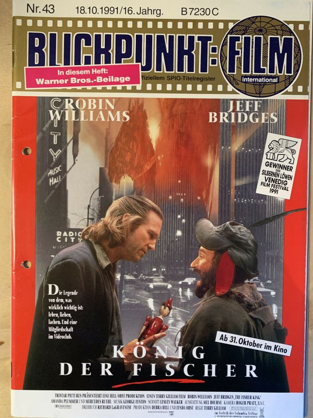 BLICKPUNKT: FILM magazine side cover Issue 43   1991