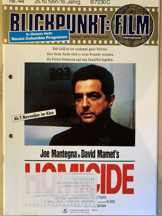 BLICKPUNKT: FILM magazine side cover Issue 44   1991