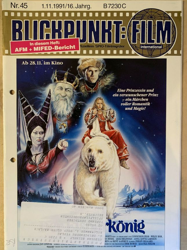 BLICKPUNKT: FILM magazine side cover Issue 45   1991