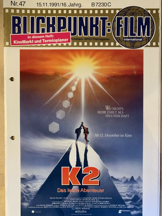 BLICKPUNKT: FILM magazine side cover Issue 47   1991
