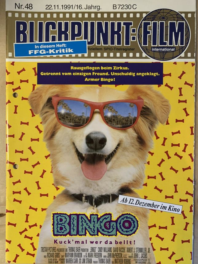 BLICKPUNKT: FILM magazine side cover Issue 48   1991