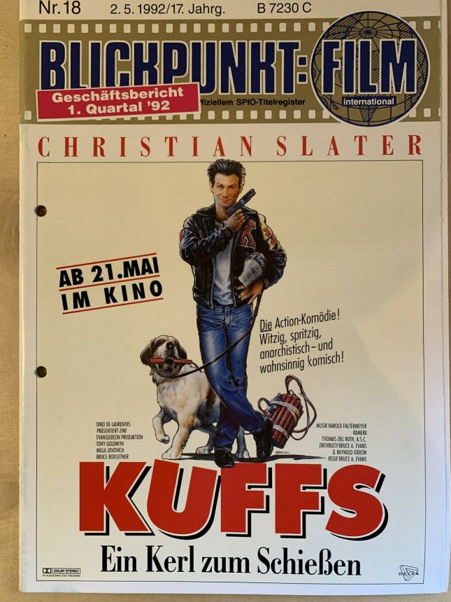 BLICKPUNKT: FILM magazine side cover Issue 18   1992