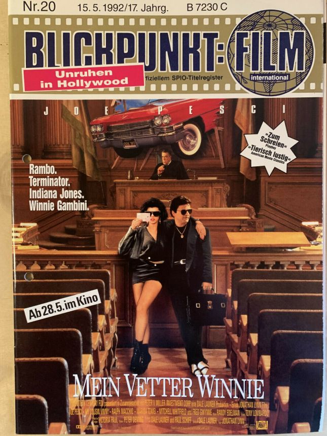 BLICKPUNKT: FILM magazine side cover Issue 20   1992