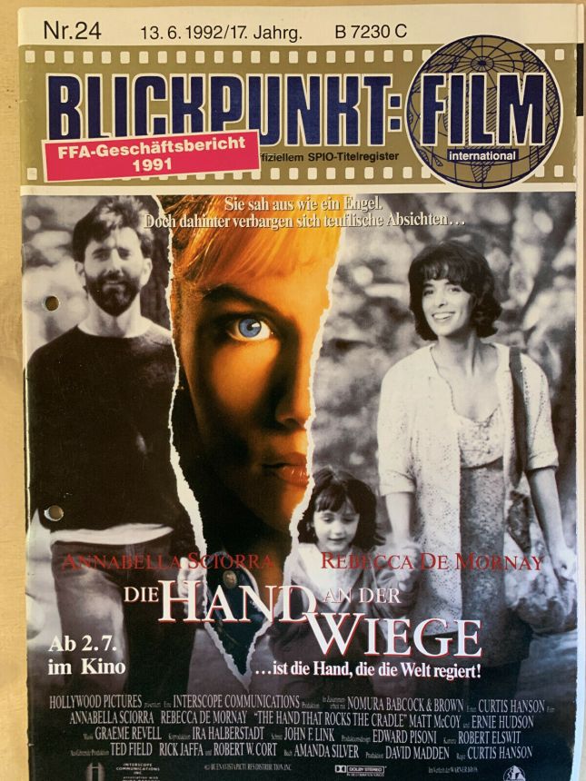 BLICKPUNKT: FILM magazine side cover Issue 24   1992