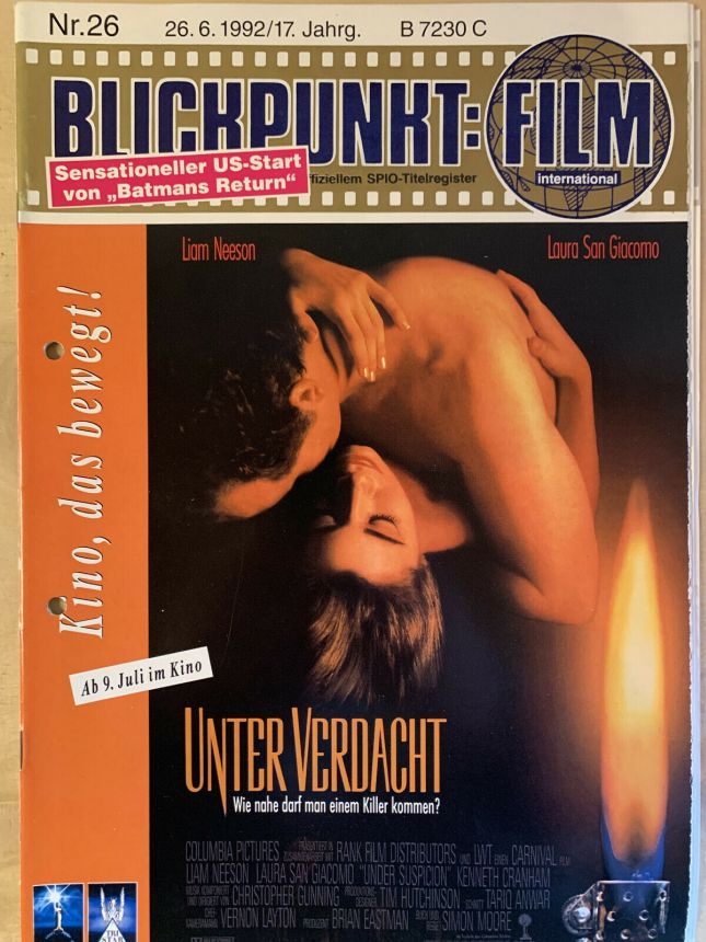 BLICKPUNKT: FILM magazine side cover Issue 26   1992