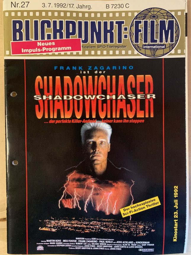 BLICKPUNKT: FILM magazine side cover Issue 27   1992