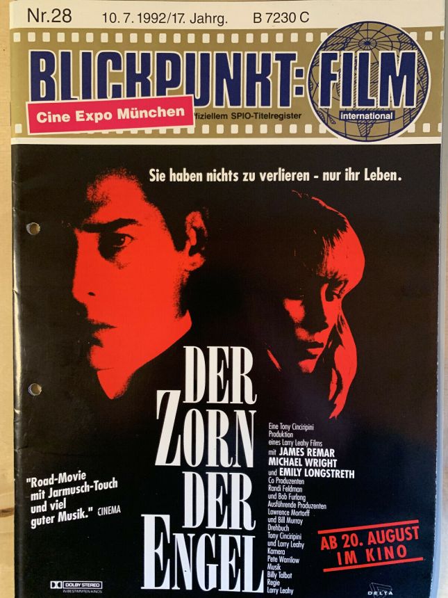 BLICKPUNKT: FILM magazine side cover Issue 28   1992