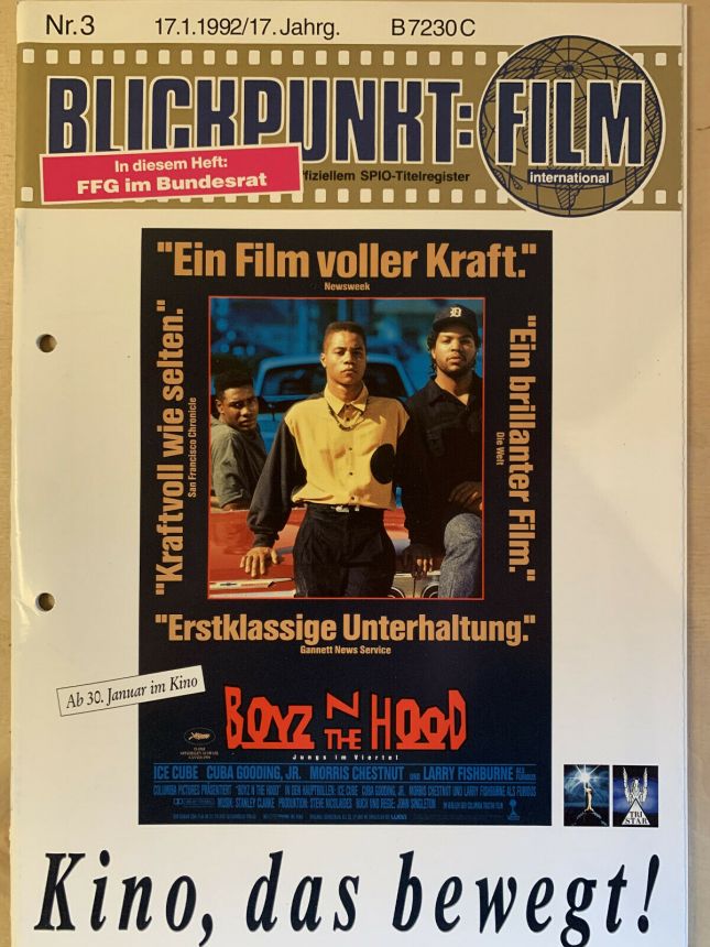 BLICKPUNKT: FILM magazine side cover Issue 3   1992