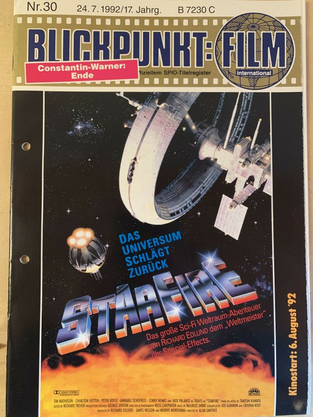 BLICKPUNKT: FILM magazine side cover Issue 30   1992
