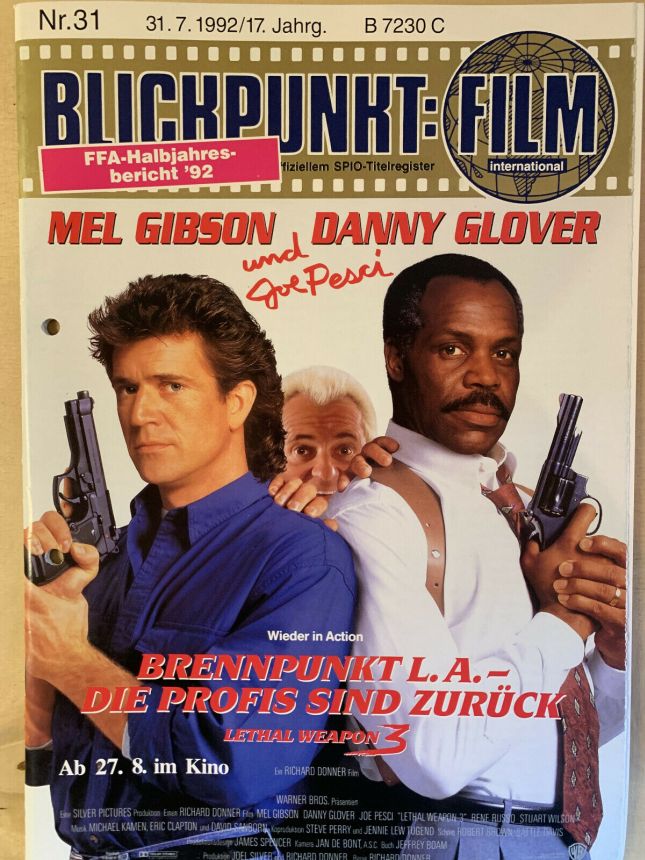 BLICKPUNKT: FILM magazine side cover Issue 31   1992
