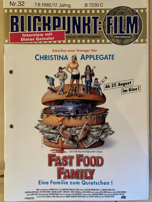 BLICKPUNKT: FILM magazine side cover Issue 32   1992
