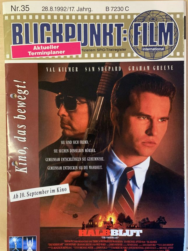 BLICKPUNKT: FILM magazine side cover Issue 35   1992