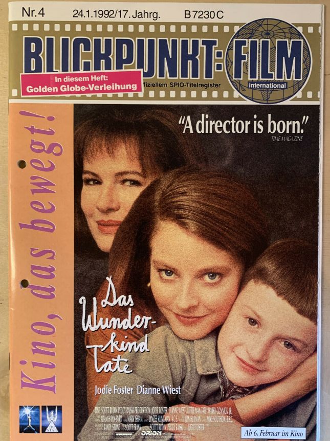 BLICKPUNKT: FILM magazine side cover Issue 4   1992