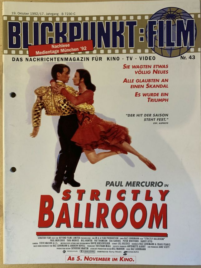 BLICKPUNKT: FILM magazine side cover Issue 43   1992