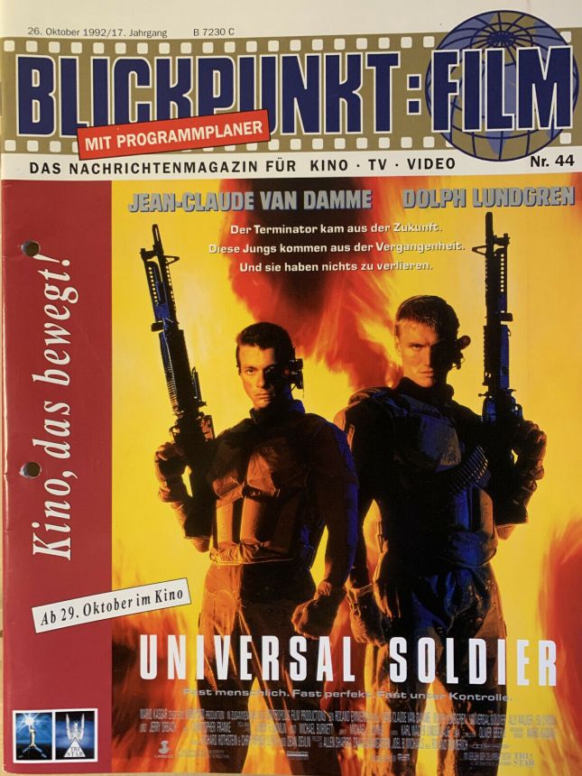 BLICKPUNKT: FILM magazine side cover Issue 44   1992