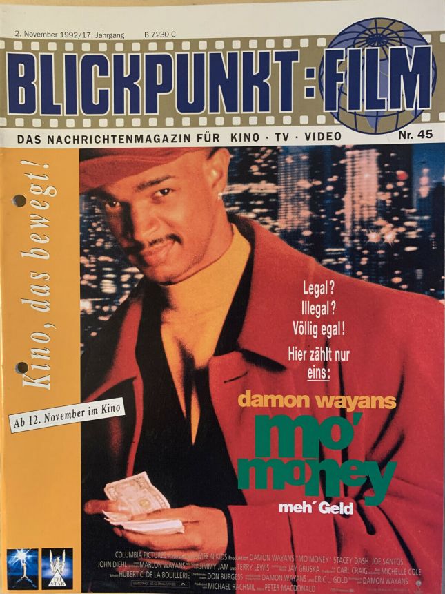 BLICKPUNKT: FILM magazine side cover Issue 45   1992