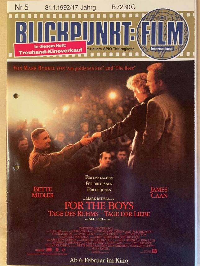 BLICKPUNKT: FILM magazine side cover Issue 5   1992