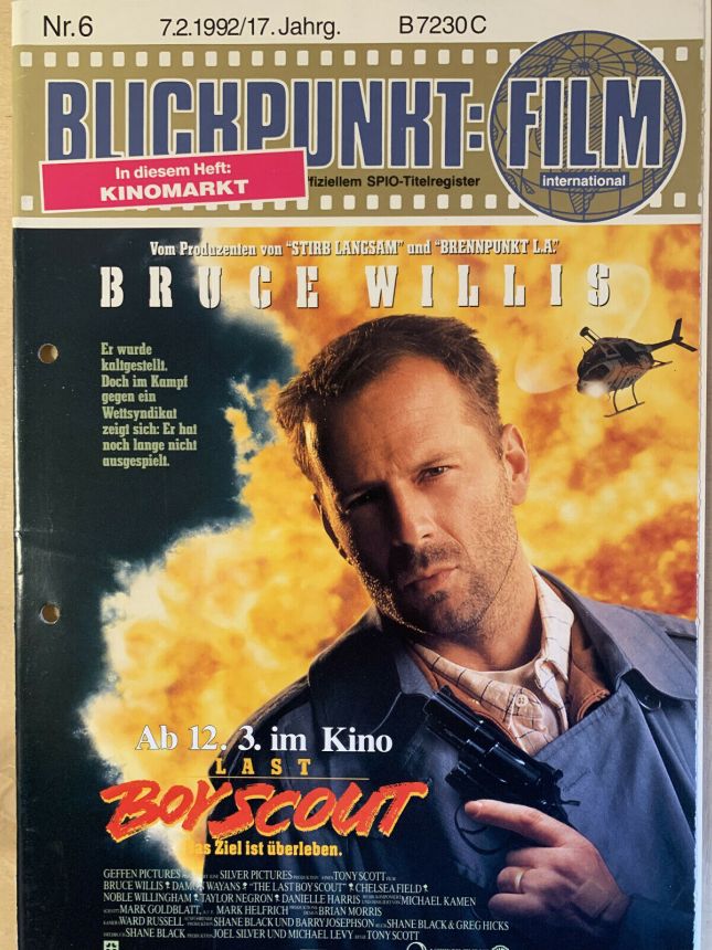 BLICKPUNKT: FILM magazine side cover Issue 6   1992