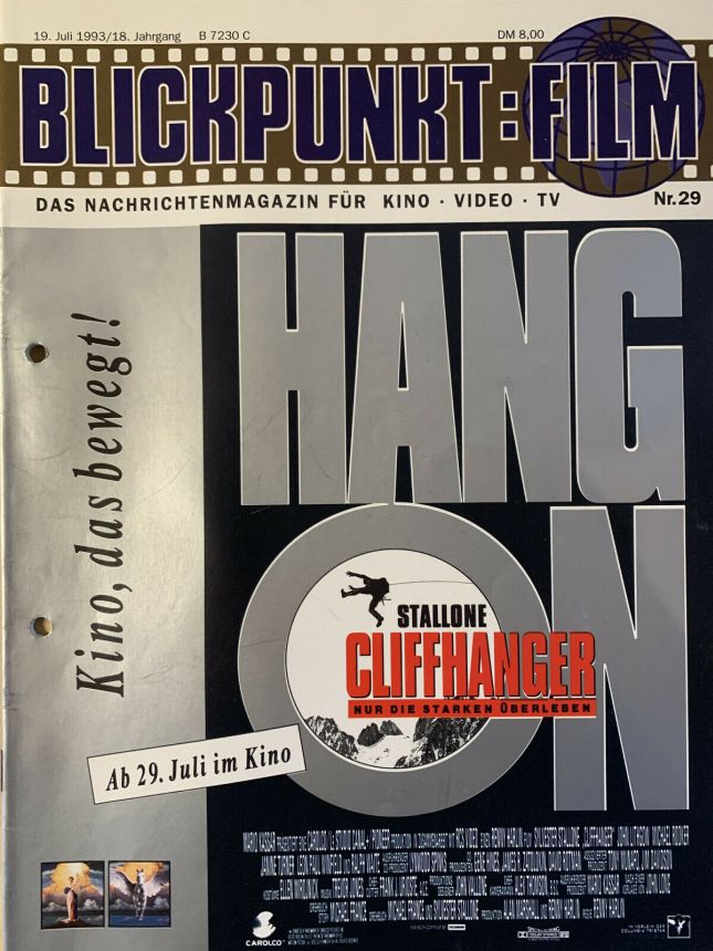 BLICKPUNKT: FILM magazine side cover Issue 29   1993