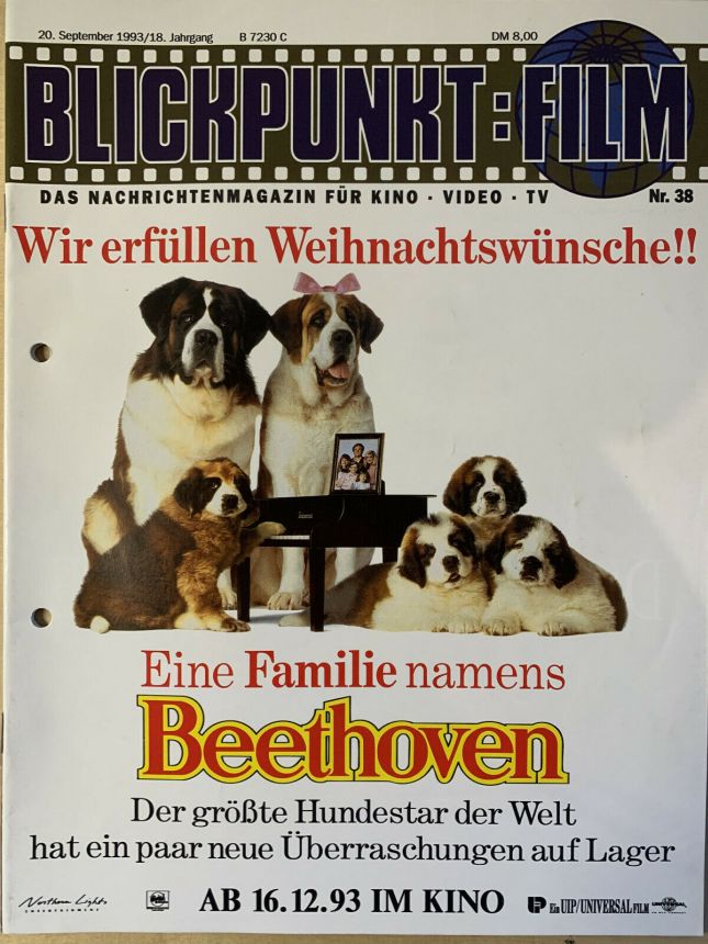 BLICKPUNKT: FILM magazine side cover Issue 38   1993
