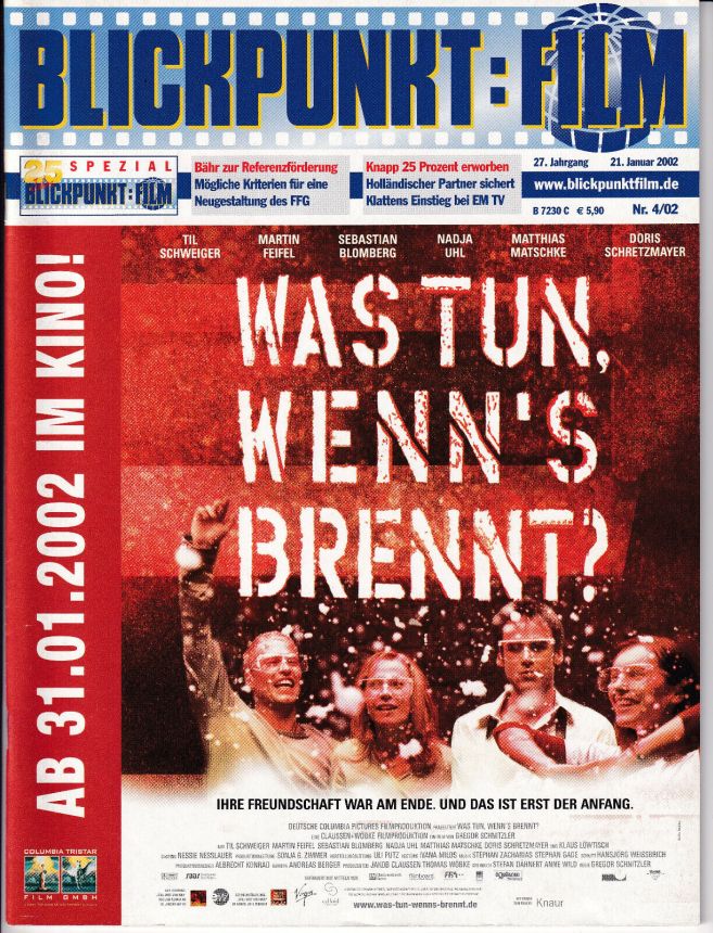 BLICKPUNKT: FILM magazine side cover Issue 4 21 January 2002