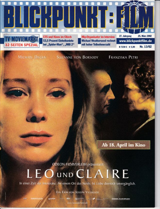BLICKPUNKT: FILM magazine side cover Issue 13 25 March 2002