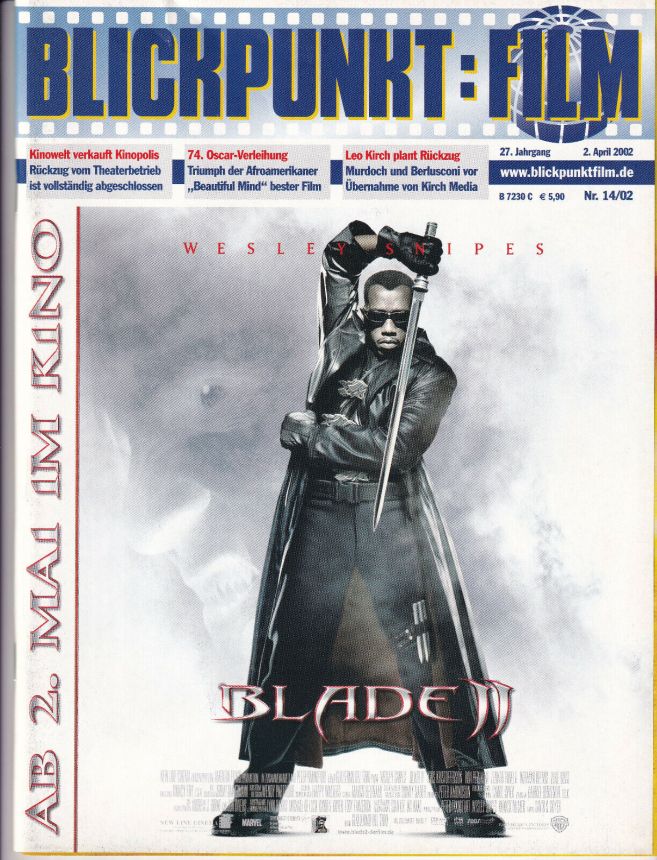 BLICKPUNKT: FILM magazine side cover Issue 14 2 April 2002