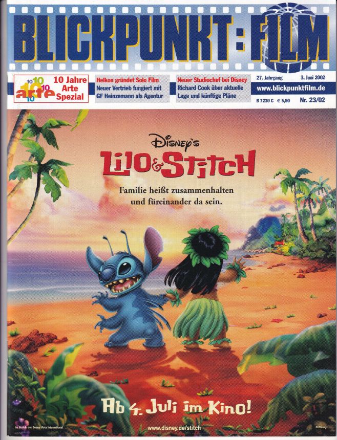 BLICKPUNKT: FILM magazine side cover Issue 23 3 June 2002
