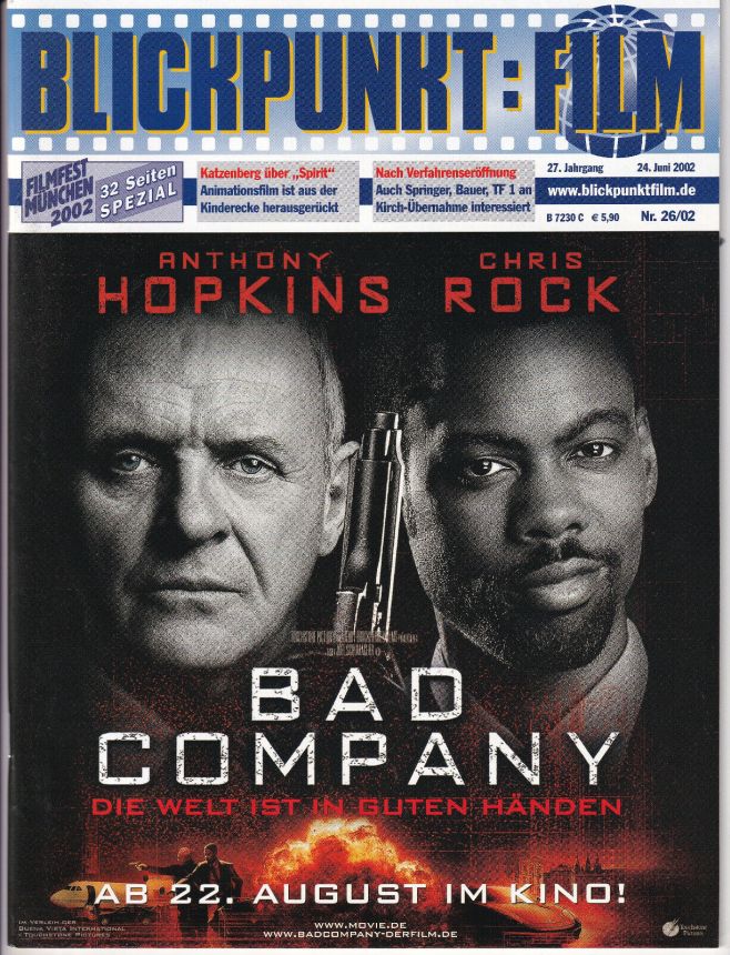 BLICKPUNKT: FILM magazine side cover Issue 26 24 June 2002