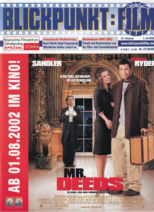 BLICKPUNKT: FILM magazine side cover Issue 27-8 1 July 2002