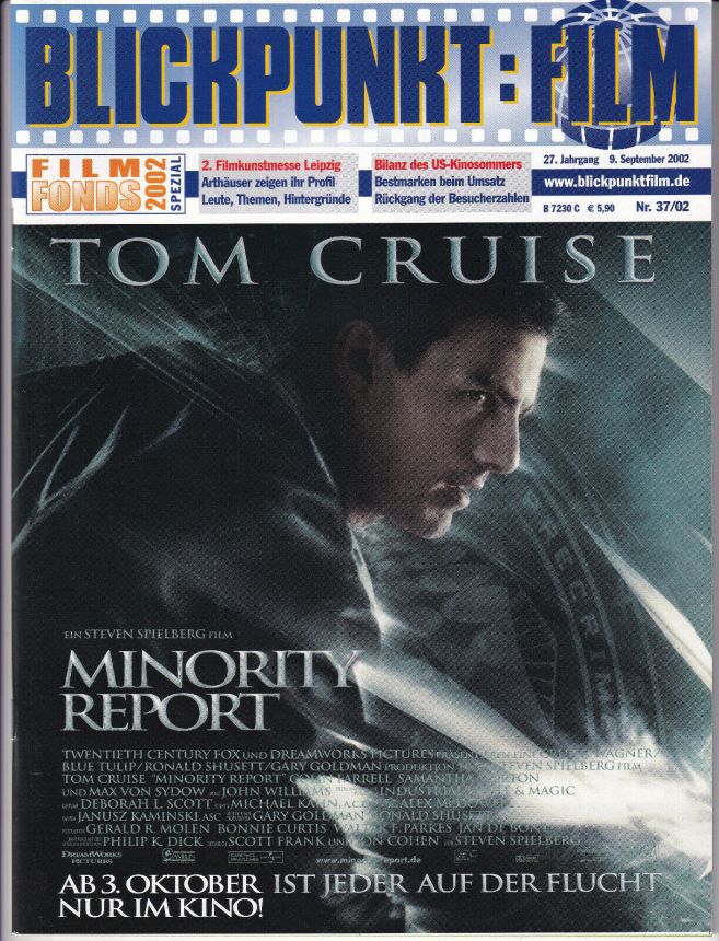 BLICKPUNKT: FILM magazine side cover Issue 37 9 September 2002
